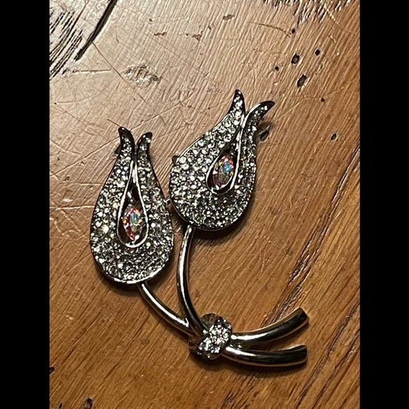 ALFRED SUNG Ornate Rhinestone Brooch BLING ☀️ - Picture 6 of 16